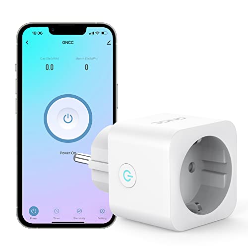 Smarte Steckdose misst Stromverbrauchsmesser GNCC WLAN Smart Steckdose Mini funktioniert mit Alexa,Google Home Sprachsteuerung Fernzugriff, Nur 2.4GHz WIFI Smarte Steckdose misst Stromverbrauchsmesser GNCC WLAN Smart Steckdose Mini funktioniert mit Alexa,Google Home Sprachsteuerung Fernzugriff, Nur 2.4GHz WIFI von GNCC