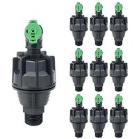 Super 10 Rotations-Bewässerungssprinkler, 1/2 Außensprinkler mit kreisförmiger grüner Düse. Packung mit 10 Einheiten. Exclusives Angebot von GNCGARDEN