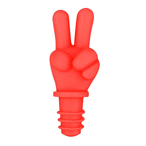 GNGR Finger Weinflasche Oyer Weinverschluss Silikon Weinverschluss Bar Zubehör Versiegelter Weinflaschenverschluss Weinflaschenthermometer (Red, One Size) von GNGR