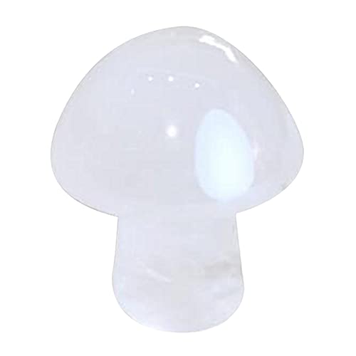 GNGR Kristall Achate Halbedelsteine Mini Kleine Pilz Kristallform Heilkristall Natürlicher Edelstein Polierter Liebesedelstein Amethyst Blumentopf Aquarium Dekorativer Stifte Bambus (E, One Size) von GNGR