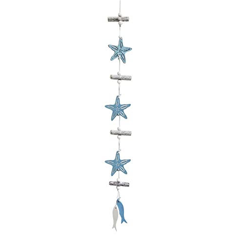 GNGR Summer Ocean Wind Animal Fish Holzschild Dekoratives Holzschild Rustikales Bauernhaus Holzwandschild Holzhandwerkswand Bad Organizer Plastik (A, One Size) von GNGR