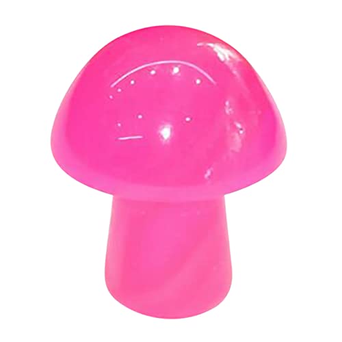 Kristall Achate Halbedelsteine Mini Kleine Pilz Kristallform Heilkristall Natürlicher Edelstein Polierter Liebesedelstein Amethyst Blumentopf Aquarium Dekorativer Ordner Teiler (G, One Size) von GNGR