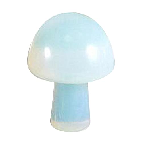 Kristall Achate Halbedelsteine Mini Kleine Pilz Kristallform Heilkristall Natürlicher Edelstein Polierter Liebesedelstein Amethyst Blumentopf Aquarium Dekorativer Stifte Bambus (G, One Size) von GNGR