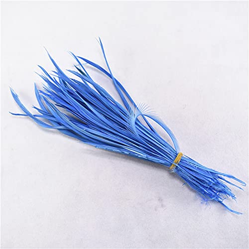 20-100pcs/lotSingle Color dünne weiche Türkei-Feder diy gewaschene goldene Gans Flauschige Federn für Handwerkshochzeitsdekoration-Blau, 100pcs von GNHHMGT