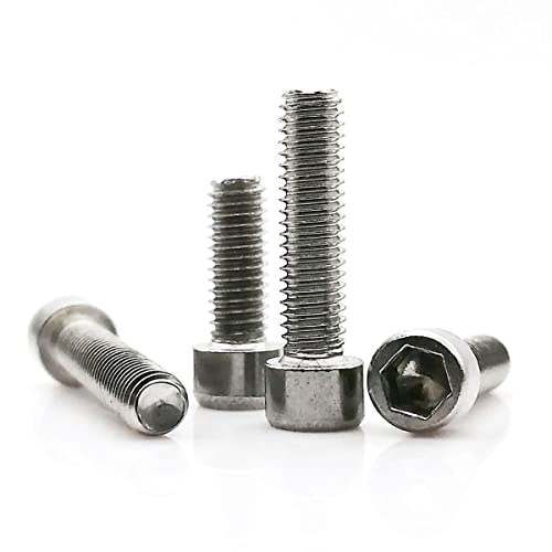 25 Stück M2,5 M3 Nicht standardmäßiger kleiner Kopfdurchmesser 3,8 mm 4,5 mm 304 Edelstahl Inbusschraube mit Innensechskant und Innensechskantschraube M3 x 12 mm von GNHHMGT