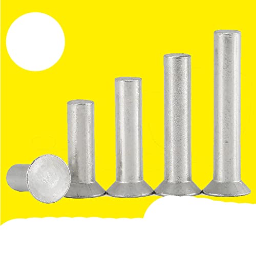 GB869 M2 M2.5 M3 M4 M5 M6 M8 Senkkopfnieten Aluminium Massivniete-14mm,M8 (10Stk.) von GNHHMGT