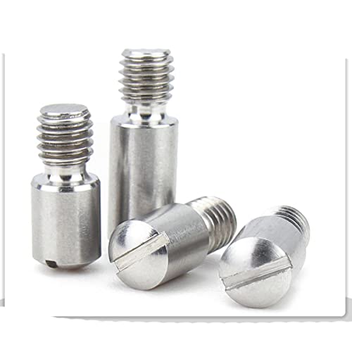 M2 M3 M4 M5 M6 M8 M10 Geschlitzter Zylinderstift Dübel 304 Edelstahl Schaftschraube Stufenschraube Außengewinde Passstift-OD12x20(M10x12)2pcs von GNHHMGT