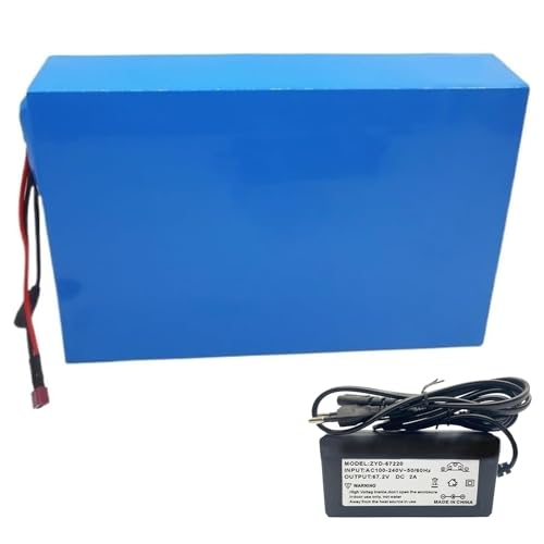 GNIUBBDB 60 V 30 Ah E-Bike Lithium-Ionen-Akku mit 67,2 V 2 A Ladegerät 16S10P Elektrofahrrad-Roller-Akku Eingebautes BMS für 250 W 300 W 350 W 500 W 750 W 1000 W 1500 W Motor XT30 Plug von GNIUBBDB