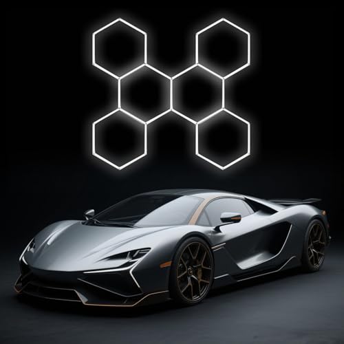GNIUBBDB Sechseckige LED-Garagenleuchten 6500 K – Hochhelle Wabenlampe mit breiter Abdeckung für Lager und Werkstatt 6 Hex GNIUBBDB Sechseckige LED-Garagenleuchten 6500 K – Hochhelle Wabenlampe mit breiter Abdeckung für Lager und Werkstatt 6 Hex von GNIUBBDB
