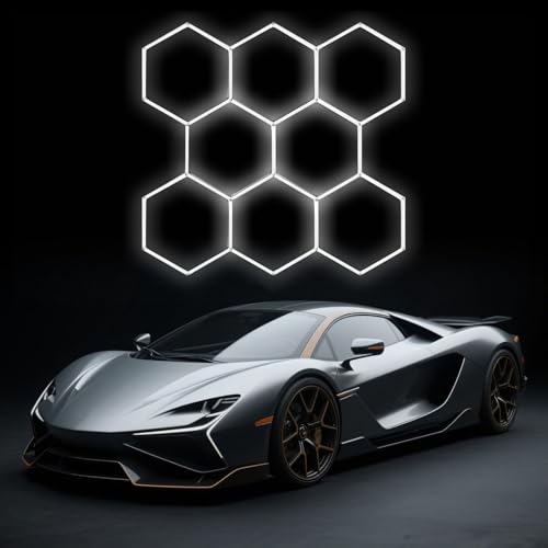 GNIUBBDB Sechseckige LED-Garagenleuchten 6500 K – Hochhelle Wabenlampe mit breiter Abdeckung für Lager und Werkstatt 8 Hex GNIUBBDB Sechseckige LED-Garagenleuchten 6500 K – Hochhelle Wabenlampe mit breiter Abdeckung für Lager und Werkstatt 8 Hex von GNIUBBDB