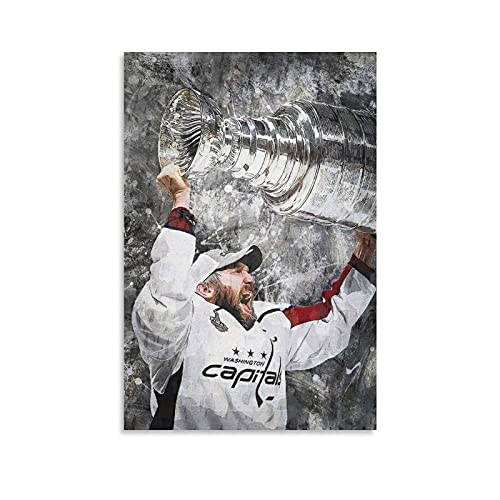 GNKIO Alex Ovechkin Washington Leinwand Kunst Poster und Wand Kunst Bild Druck Moderne Familie Schlafzimmer Dekor Poster 24x36inch(60x90cm) von GNKIO