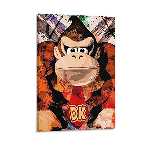 GNKIO Donkey Kong Color Art Leinwand Kunst Poster und Wand Kunst Bild Druck Moderne Familie Schlafzimmer Dekor Poster 12x18inch(30x45cm) von GNKIO