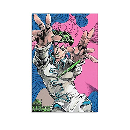 GNKIO Jojos Bizarres Abenteuer-Anime-Poster Rohan Kishibe Leinwand Kunst Poster und Wand Kunst Bild Druck Moderne Familie Schlafzimmer Dekor Poster 24x36inch(60x90cm) von GNKIO