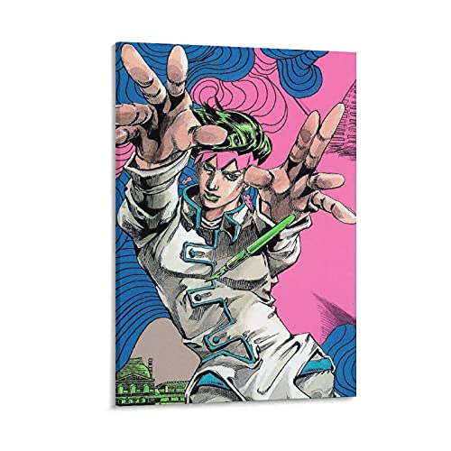 GNKIO Jojos Bizarres Abenteuer-Anime-Poster Rohan Kishibe Poster Dekorative Malerei Leinwand Wandkunst Wohnzimmer Poster Schlafzimmer Malerei 12x18inch(30x45cm) von GNKIO