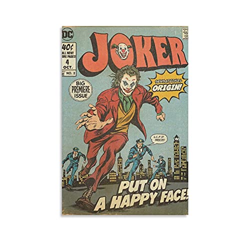GNKIO Joker Movie Comic Book Leinwand Kunst Poster und Wand Kunst Bild Druck Moderne Familie Schlafzimmer Dekor Poster 24x36inch(60x90cm) von GNKIO