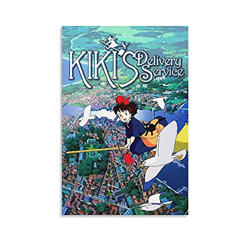 GNKIO Kiki's Delivery Service Anime Poster Dekorative Malerei Leinwand Wandkunst Wohnzimmer Poster Schlafzimmer Malerei 12x18inch(30x45cm) von GNKIO
