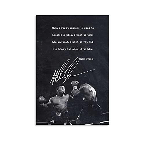 GNKIO Motivational Well-Known Saying Poster Boxing Mike Tyson Poster Dekorative Malerei Leinwand Wandkunst Wohnzimmer Poster Schlafzimmer Malerei 24x36inch(60x90cm) von GNKIO