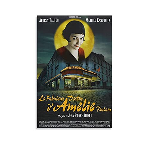 GNKIO Movie Poster Art Amelie AudreyTautou Poster Dekorative Malerei Leinwand Wandkunst Wohnzimmer Poster Schlafzimmer Malerei 24x36inch(60x90cm) von GNKIO