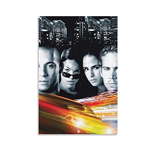 GNKIO Movie Poster Fast and Furious Poster Dekorative Malerei Leinwand Wandkunst Wohnzimmer Poster Schlafzimmer Malerei 12x18inch(30x45cm) von GNKIO