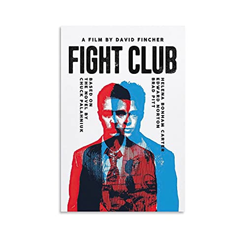 GNKIO Movie Poster Fight Club Movie Poster Poster Dekorative Malerei Leinwand Wandkunst Wohnzimmer Poster Schlafzimmer Malerei 12x18inch(30x45cm) von GNKIO