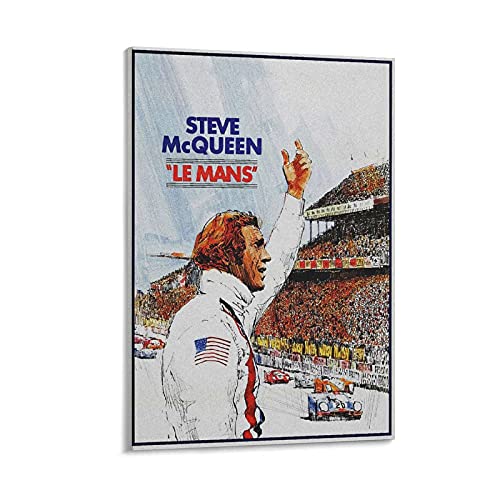 GNKIO Movie Poster Le Mans Leinwand Kunst Poster und Wand Kunst Bild Druck Moderne Familie Schlafzimmer Dekor Poster 12x18inch(30x45cm) von GNKIO