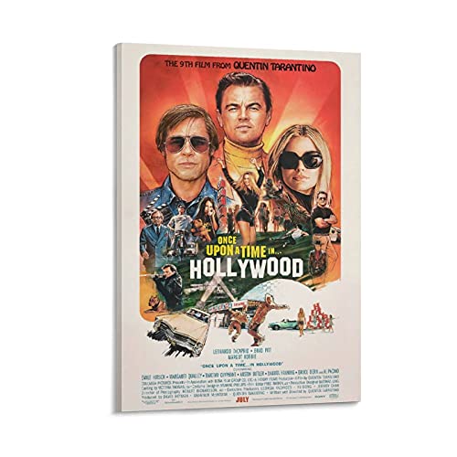 GNKIO Movie Poster of Once Upon A Time in Hollywood Poster Dekorative Malerei Leinwand Wandkunst Wohnzimmer Poster Schlafzimmer Malerei 24x36inch(60x90cm) von GNKIO