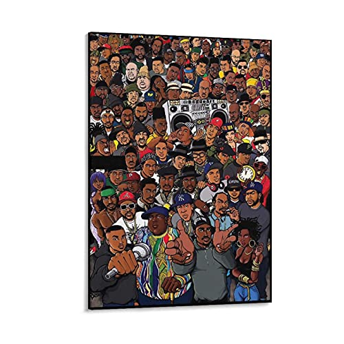 GNKIO Music Hip Hop Rap Collection Wallpaper Leinwand Kunst Poster und Wand Kunst Bild Druck Moderne Familie Schlafzimmer Dekor Poster 08x12inch(20x30cm) von GNKIO