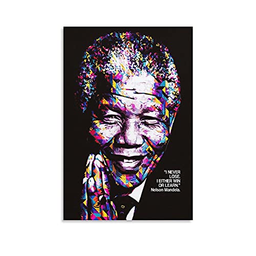 GNKIO Nelson Mandela (2) Leinwand Kunst Poster und Wand Kunst Bild Druck Moderne Familie Schlafzimmer Dekor Poster 20x30inch(50x75cm) von GNKIO