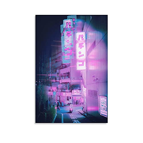 GNKIO Neon Tokyo Leinwand Kunst Poster und Wand Kunst Bild Druck Moderne Familie Schlafzimmer Dekor Poster 16x24inch(40x60cm) von GNKIO