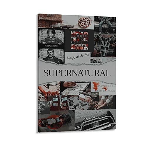 GNKIO Supernatural Tv Series Poster Collage Poster Dekorative Malerei Leinwand Wandkunst Wohnzimmer Poster Schlafzimmer Malerei 12x18inch(30x45cm) von GNKIO