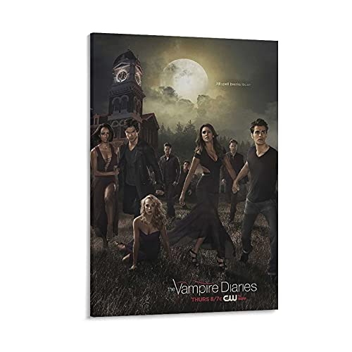 GNKIO TV Show Character The Vampire Diaries TVD Stefan Damon Elena Poster 4 Poster Dekorative Malerei Leinwand Wandkunst Wohnzimmer Poster Schlafzimmer Malerei 08x12inch(20x30cm) von GNKIO