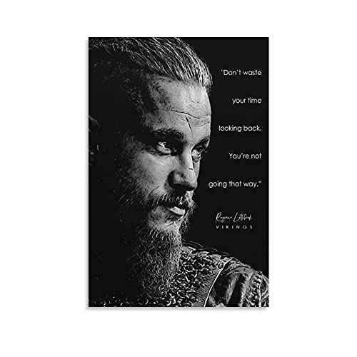 GNKIO Vikings Ragnar Quotes 80s 90s Vintage Movie Poster Leinwand Kunst Poster und Wand Kunst Bild Druck Moderne Familie Schlafzimmer Dekor Poster 16x24inch(40x60cm) von GNKIO