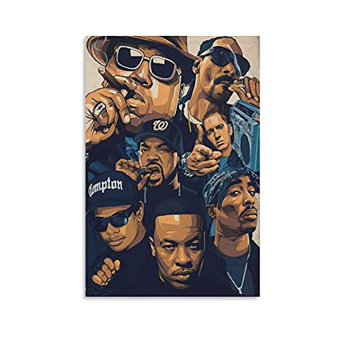 GNKIO West Coast Rappers Poster Poster Dekorative Malerei Leinwand Wandkunst Wohnzimmer Poster Schlafzimmer Malerei 20x30inch(50x75cm) von GNKIO