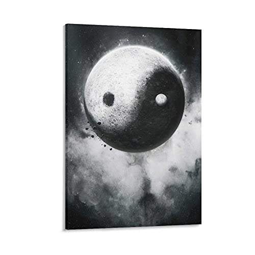 GNKIO Yin and Yang Leinwand Kunst Poster und Wand Kunst Bild Druck Moderne Familie Schlafzimmer Dekor Poster 12x18inch(30x45cm) von GNKIO