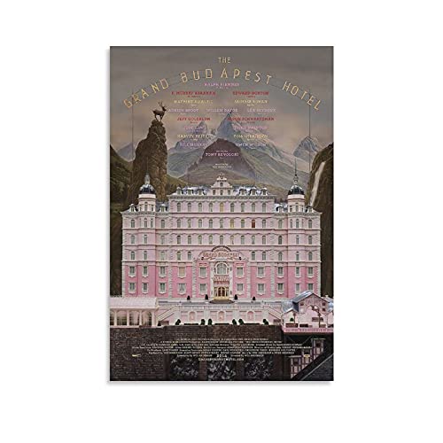 Mingki Grand Budapest Hotel Movie Poster Leinwand Kunst Poster und Wand Kunst Bild Druck Moderne Familie Schlafzimmer Dekor Poster 16x24inch(40x60cm) von GNKIO