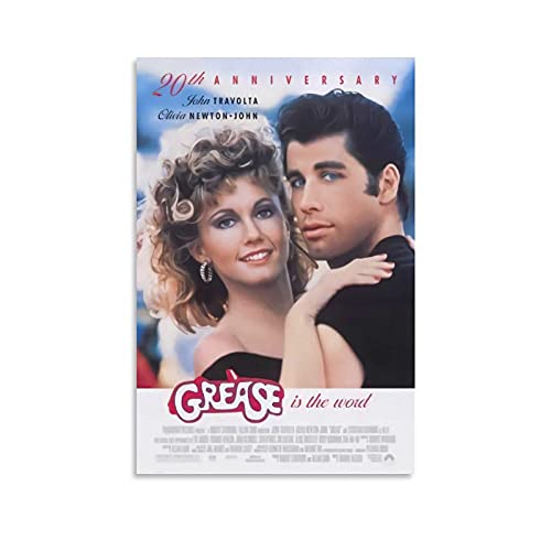 Movie Poster Grease (1) Leinwand Kunst Poster und Wand Kunst Bild Druck Moderne Familie Schlafzimmer Dekor Poster 12x18inch(30x45cm) von GNKIO