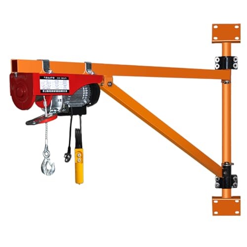 Tragkraft Wandmontage-Auslegerkran, 220 Pfund elektrischer Hebezeughalter-Schwenkarm mit Stange, Werkstattkran-Ausleger mit 180-Grad-Drehung PA200-39FT(98.4FT) von GNNymphyte
