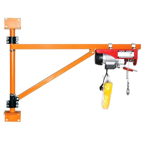 Wandmontierter Auslegerkran, Schwenkarm für elektrische Hebezeughalterung mit Stange, 180 ° schwenkbarer Gerüsthebearm(98.4FT,PA600) von GNNymphyte