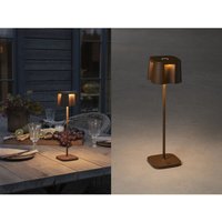 Wiederaufladbare led Outdoor Tischleuchte nice dimmbar in Rostoptik, Höhe 36cm von KONSTSMIDE LIGHTING