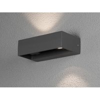 Konstsmide - Eckige led Außenleuchte Anthrazit Up & Down einstellbar Wandlampe Außenbereich von Konstsmide