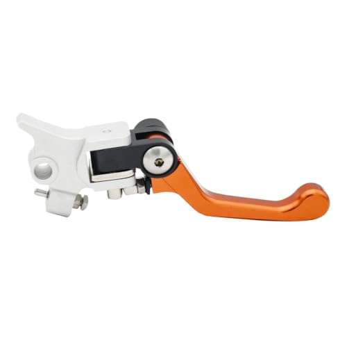 GNOVIATL CNC-Kupplungs-Bremshebelgriff mit SX SXF EXCF XCF XCW XCFW XC 125 150 250 300 350 400 450 500 Motorräder 2014-2022 2023 Modelle(Orange Brake Lever) von GNOVIATL
