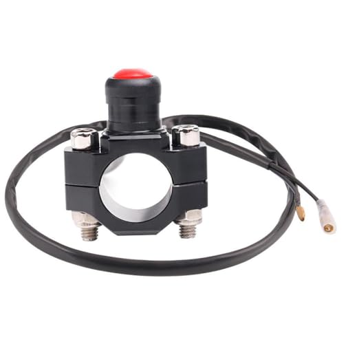 Universal Motorcycle Engine Kill Switch-Taste kompatibel mit YZF WRF EXC XCF CRF 230F 125-530 DIRT BIKES START STOP SWARTE(Black allCNCswitch) von GNOVIATL