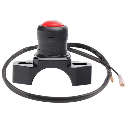 Universal Motorcycle Engine Kill Switch-Taste kompatibel mit YZF WRF EXC XCF CRF 230F 125-530 DIRT BIKES START STOP SWARTE(Black halfCNCswitch) von GNOVIATL