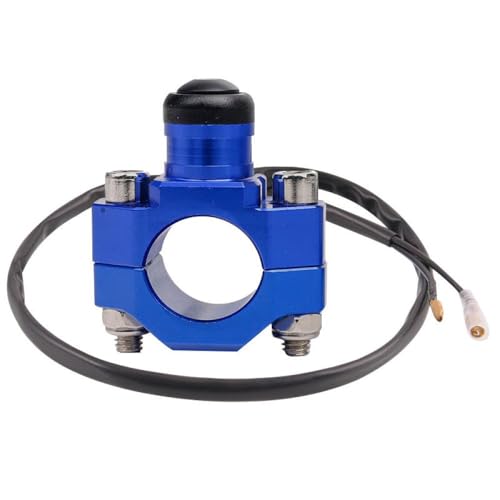Universal Motorcycle Engine Kill Switch-Taste kompatibel mit YZF WRF EXC XCF CRF 230F 125-530 DIRT BIKES START STOP SWARTE(Blue allCNCswitch) von GNOVIATL