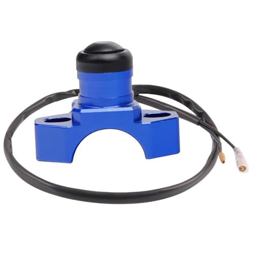 Universal Motorcycle Engine Kill Switch-Taste kompatibel mit YZF WRF EXC XCF CRF 230F 125-530 DIRT BIKES START STOP SWARTE(Blue halfCNCswitch) von GNOVIATL
