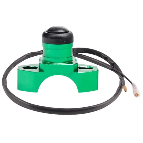 Universal Motorcycle Engine Kill Switch-Taste kompatibel mit YZF WRF EXC XCF CRF 230F 125-530 DIRT BIKES START STOP SWARTE(Green halfCNCswitch) von GNOVIATL