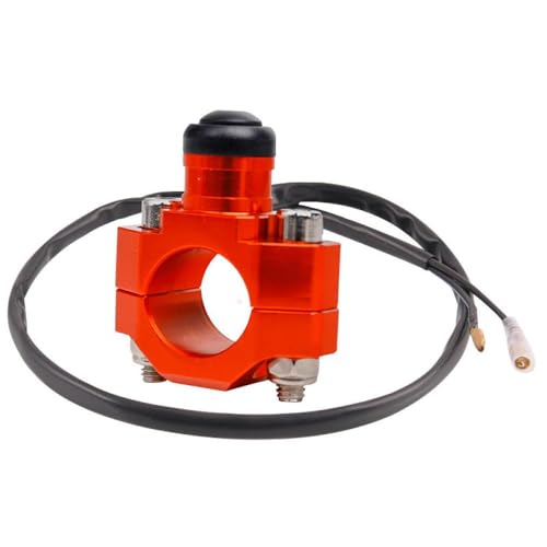 Universal Motorcycle Engine Kill Switch-Taste kompatibel mit YZF WRF EXC XCF CRF 230F 125-530 DIRT BIKES START STOP SWARTE(Orange allCNCswitch) von GNOVIATL