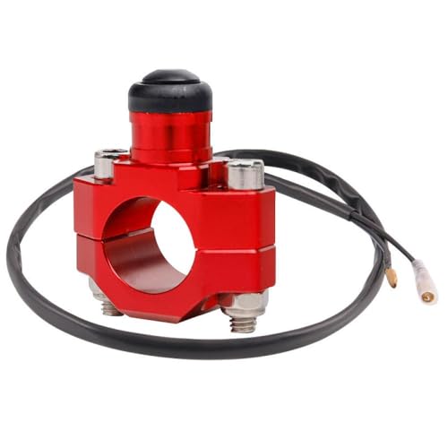 Universal Motorcycle Engine Kill Switch-Taste kompatibel mit YZF WRF EXC XCF CRF 230F 125-530 DIRT BIKES START STOP SWARTE(Red allCNCswitch) von GNOVIATL