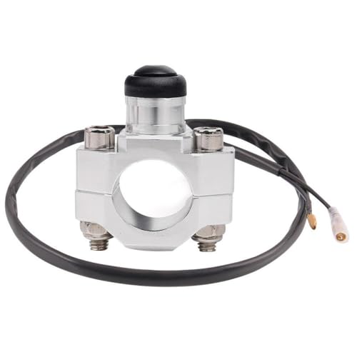 Universal Motorcycle Engine Kill Switch-Taste kompatibel mit YZF WRF EXC XCF CRF 230F 125-530 DIRT BIKES START STOP SWARTE(Silver allCNCswitch) von GNOVIATL