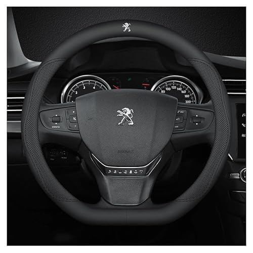 GNTHERF Auto Lenkradbezug, für Peugeot 2008 I 2013-2019 Anti-Rutsch Atmungsaktiv Komfortabel Haltbarkeit lenkradschoner Zubehör den Autoinnenraum,B von GNTHERF